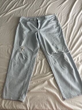 Old Navy OG High Rise loose jeans size 18 baggy ripped distressed